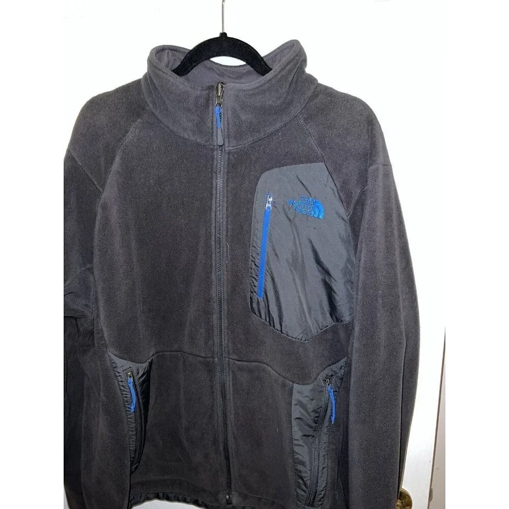 THE NORTH FACE Mens Gray Full Zipper Fleece Lined Sweater Jacket Sz XL